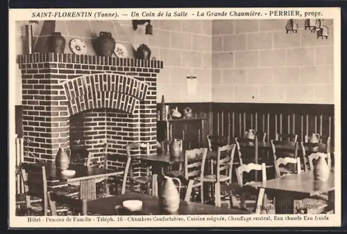 AK Saint-Florentin /Yonne, Un Coin de la Salle, La Grande Chaumière