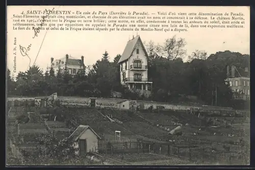 AK Saint-Florentin, Un coin du Pays Derrière le Paradis