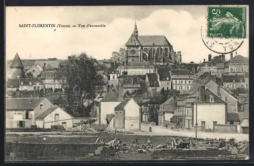 AK Saint-Florentin /Yonne, Vue d`ensemble