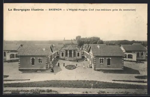 AK Brienon, L`Hôpital-Hospice Civil, vue intérieure prise du sanatorium