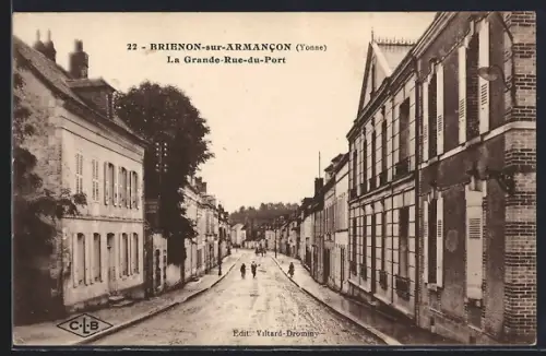 AK Brienon-sur-Armancon, La Grande-Rue-du-Port