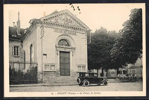 AK Joigny /Yonne, Le Palais de Justice et une voiture devant l`entrée