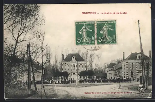 AK Migennes, La Mairie et les Écoles