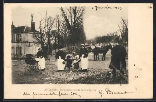 AK Auxerre, Promenades vers la Porte d`Eglény