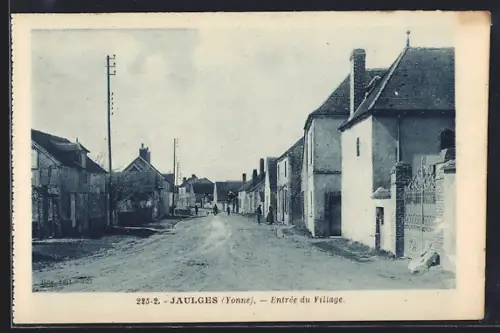 AK Jaulges /Yonne, Entrée du Village