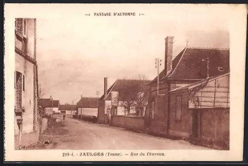 AK Jaulges /Yonne, Rue du Thureau en automne