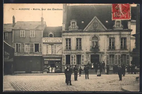AK Auxerre, Mairie, jour des Élections