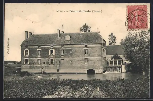 AK Soumaintrain /Yonne, Moulin pittoresque sur la rivière