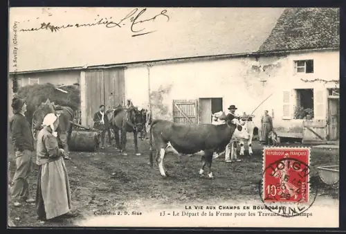 AK Joigny /Yonne, Le Départ de la Ferme pour les Travaux des Champs