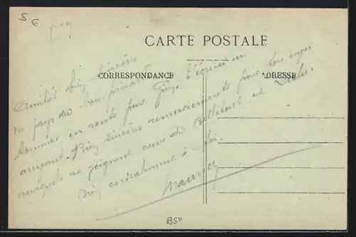 AK Chablis, Le Grand Pont avec calèche sur la rivière