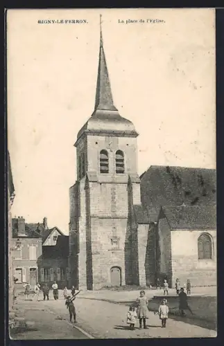 AK Rigny-le-Ferron, La place de l`Église
