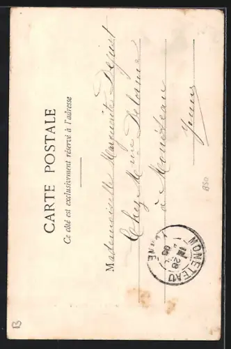 AK Appoigny, Vue sur une grande maison de campagne et l`allée bordée d`arbres