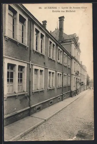 AK Auxerre, Lycée de Jeunes filles, Entrée rue Michelet