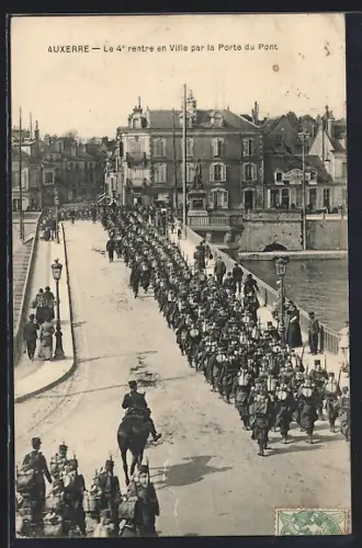 AK Auxerre, Le 4e rentre en Ville par la Porte du Pont