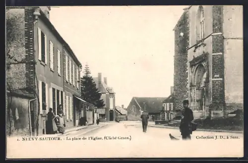 AK Neuvy-Sautour, La place de l`Église