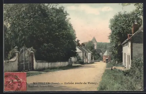 AK Mézilles /Yonne, Entrée route de Toucy