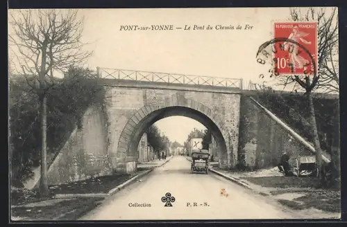 AK Pont-sur-Yonne, Le Pont du Chemin de Fer