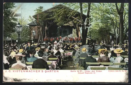 AK Berlin-Tiergarten, Gastwirtschaft J. C. Kistenmachers Garten, Hinter den Zelten, Richard Wagnerstr. 10