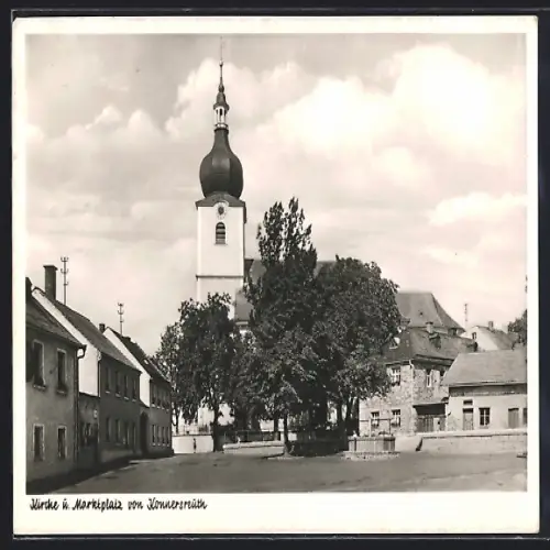 AK Konnersreuth, Kirche, Marktplatz