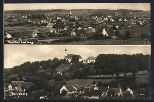 AK Welden bei Augsburg, Ortsansicht, Theklaberg