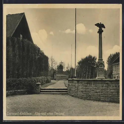 AK Dortmund-Kirchlinde, altes und neues Denkmal