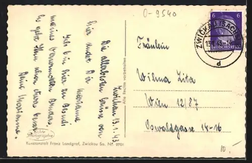 AK Zwickau Sa., Strasse an der Kaserne