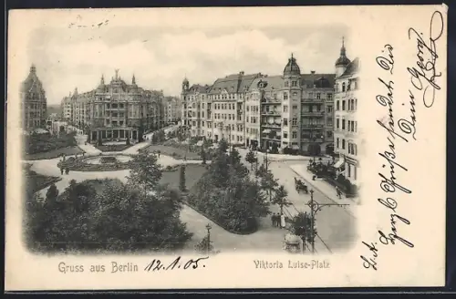 AK Berlin-Schöneberg, Viktoria Luise-Platz, Platzansicht mit umliegenden Gebäuden