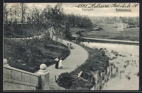 AK Schöneberg, Stadtpark mit Gewässer