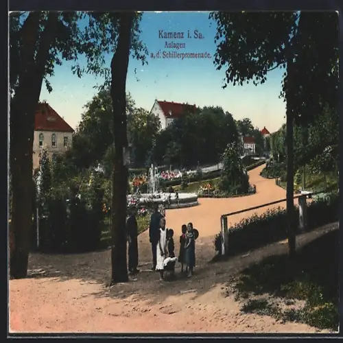 AK Kamenz i. Sa., Anlagen an der Schillerpromenade