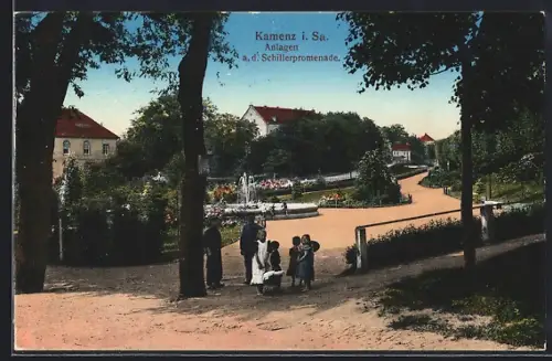 AK Kamenz i. Sa., Anlagen an der Schillerpromenade