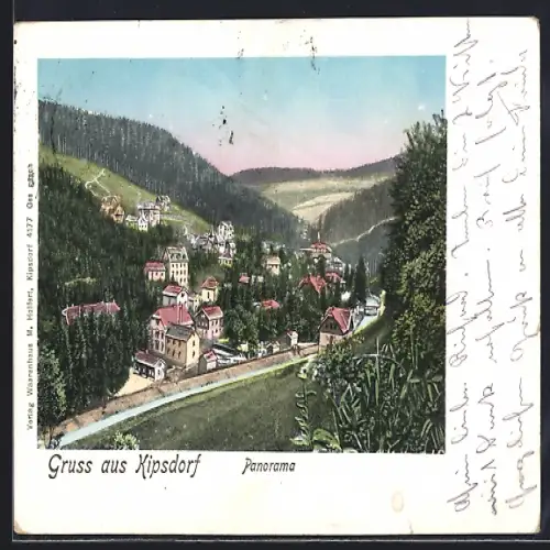 AK Kipsdorf, Panorama der Ortschaft