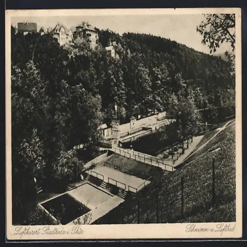 AK Stadtroda in Thür., Stadtbad, Schwimm- und Luftbad