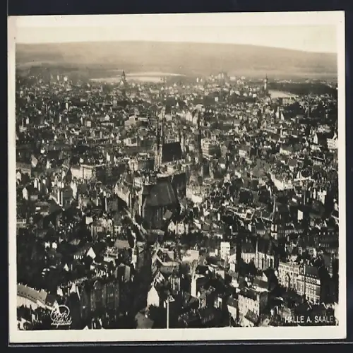 AK Halle a. Saale, Panoramaansicht der Stadt