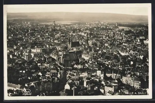 AK Halle a. Saale, Panoramaansicht der Stadt