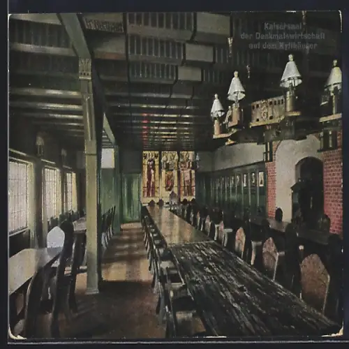 AK Kyffhäuser, Gasthaus Denkmalswirtschaft, Kaisersaal