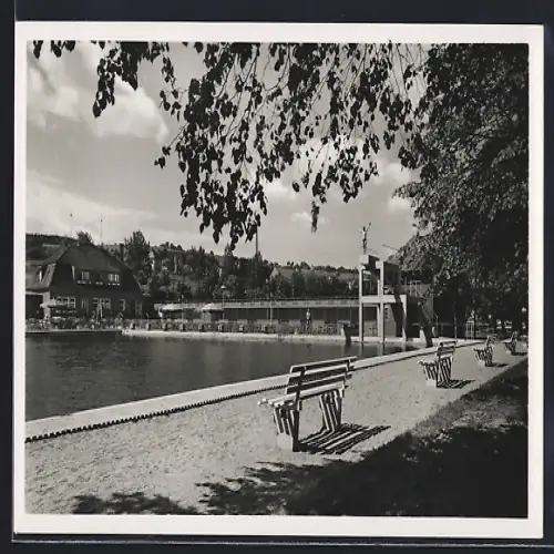 AK Markneukirchen, Freibad, Gaststätte Otto Adler