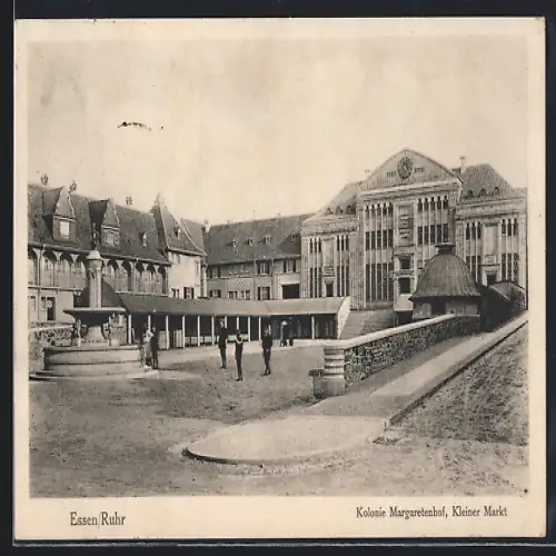 AK Essen /Ruhr, Kolonie Margaretenhof, Kleiner Markt