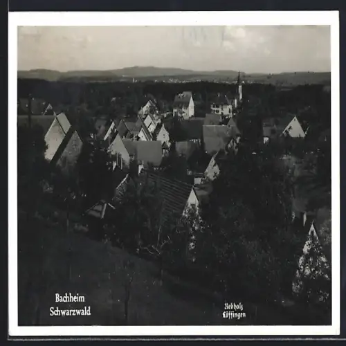 AK Bachheim /Schwarzwald, Ortsansicht aus der Vogelschau