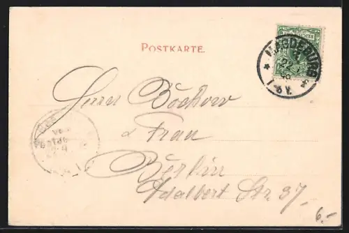 AK Magdeburg, Alter Markt mit Geschäften