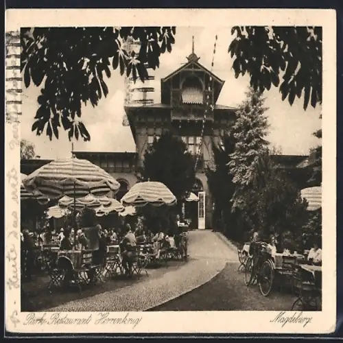AK Magdeburg, Park-Restaurant Herrenkrug, Inh. Wilhelm Westphal