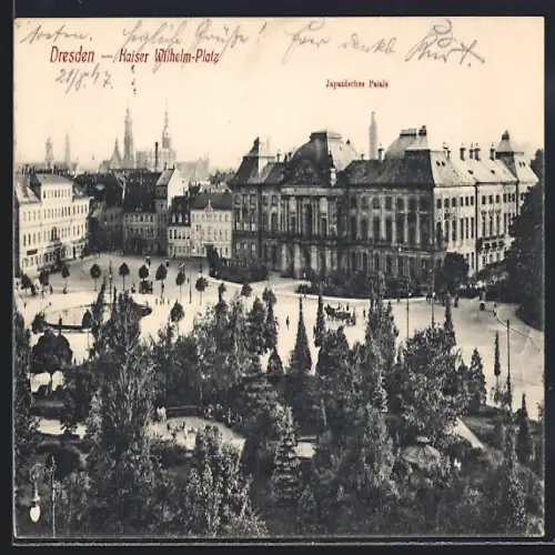 AK Dresden-Neustadt, Kaiser Wilhelm-Platz, Japanisches Palais