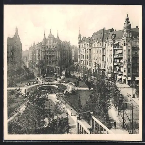 AK Berlin-Schöneberg, Viktoria-Luise-Platz mit Papeterie