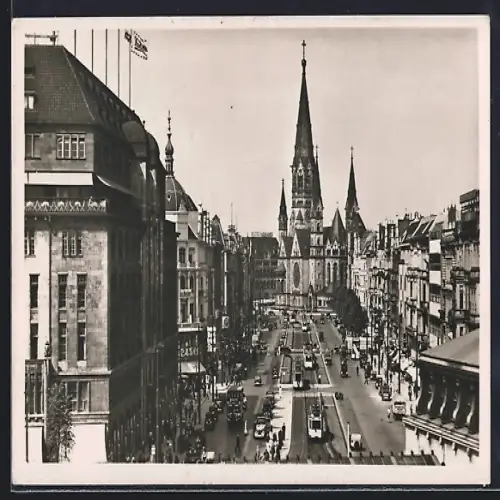 AK Berlin-Charlottenburg, Tauentzienstrasse, Kaiser-Wilhelm-Gedächtniskirche