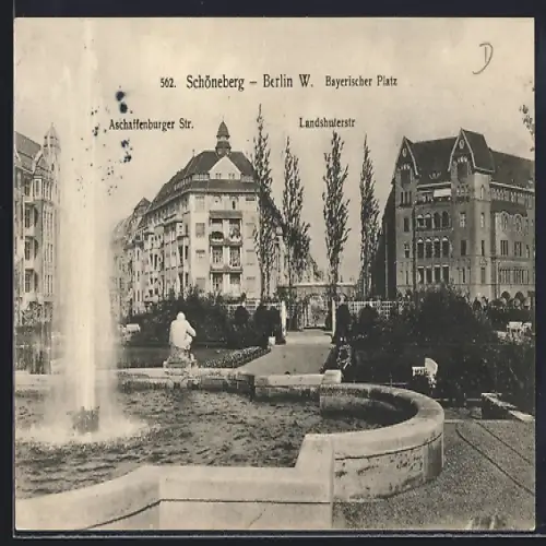 AK Berlin-Schöneberg, Bayerischer Platz, Aschaffenburger Str., Landshuterstr