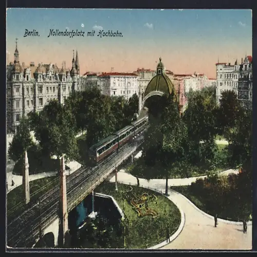 AK Berlin-Schöneberg, Nollendorfplatz, Hochbahn
