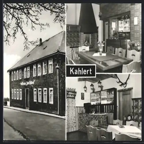 AK Kahlert, Gasthaus Zum Kahlert, Gastraum, Kaminzimmer