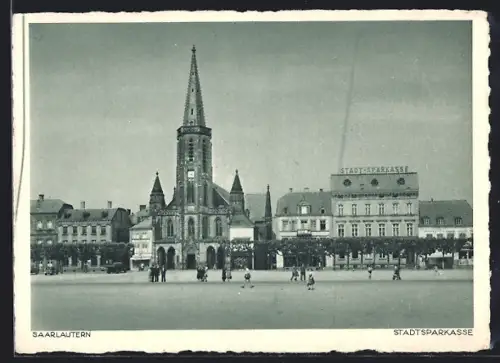 AK Saarlautern, Kirche, Stadtsparkasse