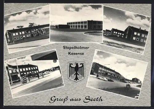 AK Seeth / Schleswig, Stapelholmer Kaserne, verschiedene Ansichten