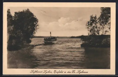 AK Lychen, Einfahrt in den Gr. Lychensee
