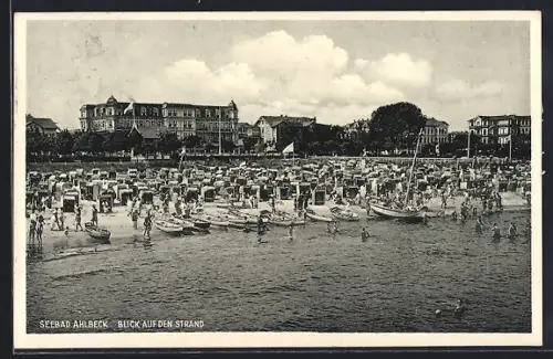 AK Ahlbeck / Ostseebad, Blick auf den Strand